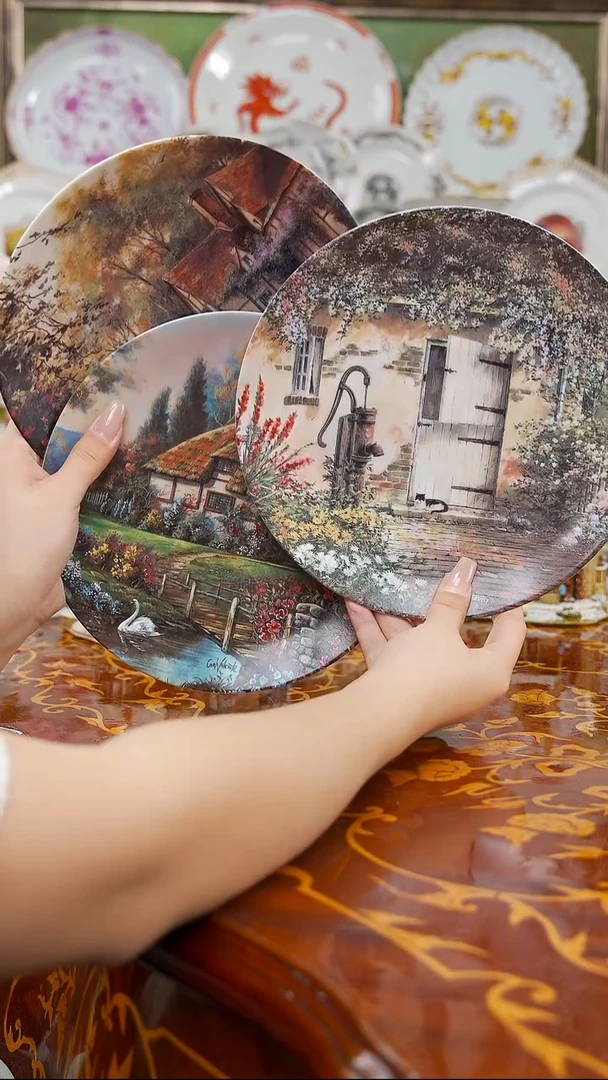 摆件蓝**姬米多家中古瓷器如图所示59