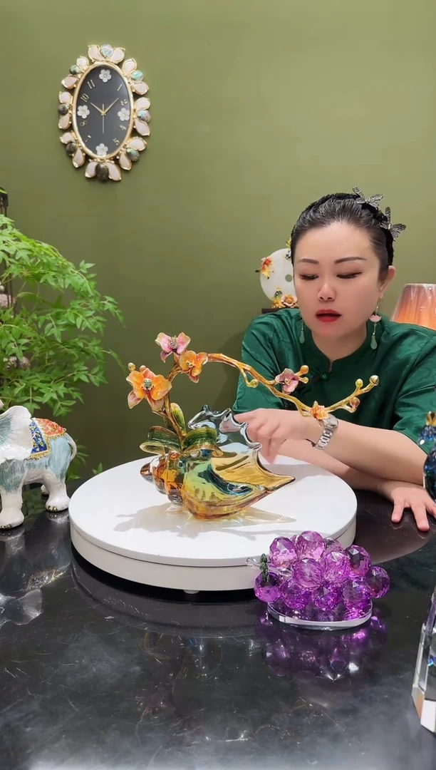 琉璃珐琅彩 螺生花