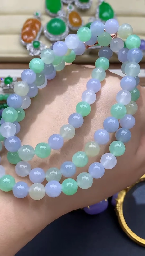 翡翠未镶嵌颈饰751-春日珠宝