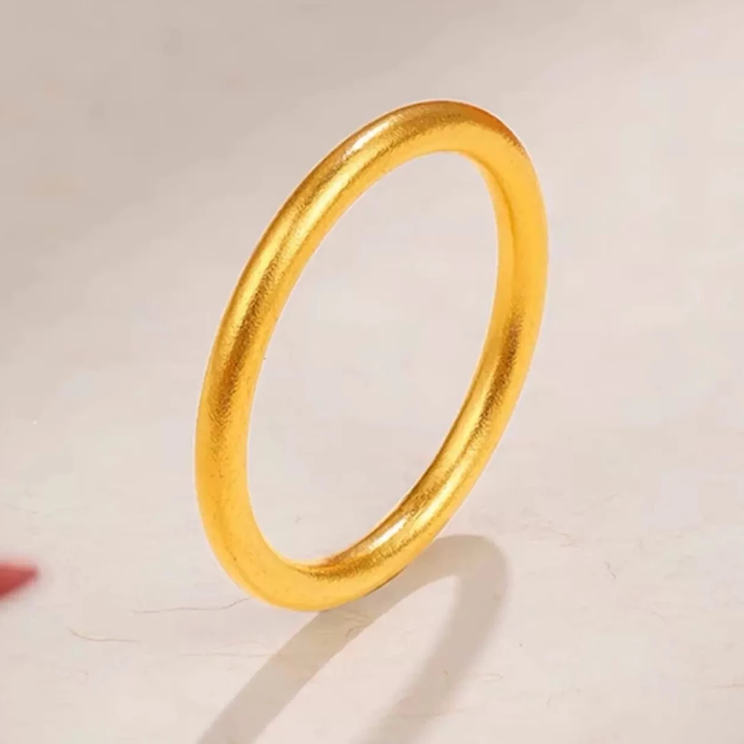 【小馨专享】足金999素圈戒指素戒送女友老婆生日礼物