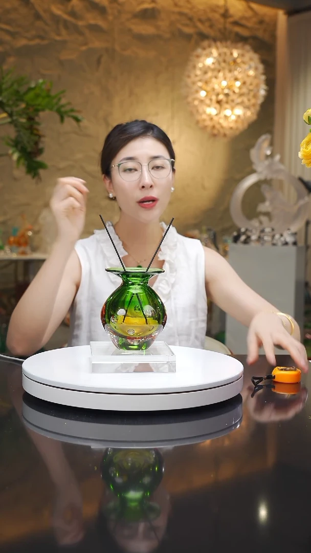 琉璃手工艺品福利琥珀绿香薰瓶