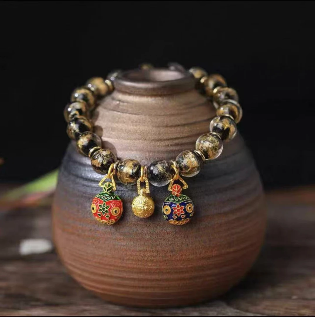 香灰黑琉璃手串-LQ804