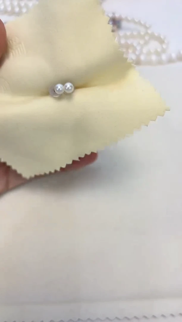 银S925镶嵌淡水珍珠耳饰4.5MM
