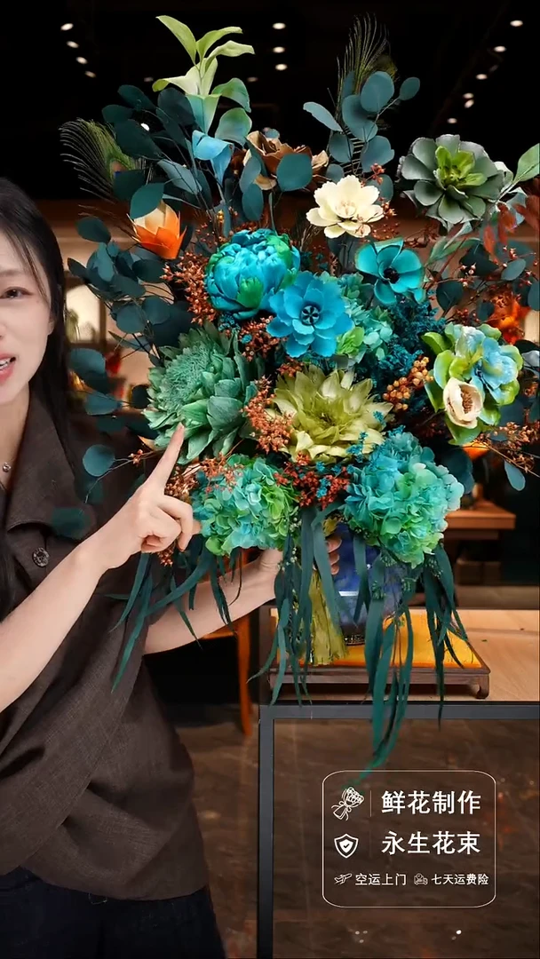 瓶手工花器花束空运包邮送货上门-以图片为准