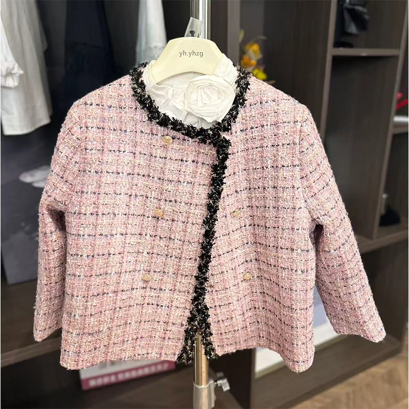 【语汐定制】2025秋季新款女童法式时尚小香风外套25733双色可选