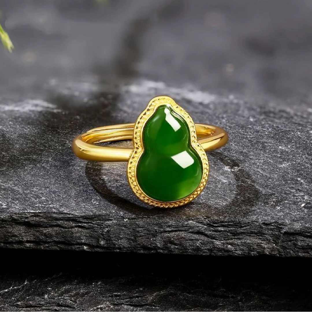 和田玉葫芦戒指1010  多样性发货 发一个