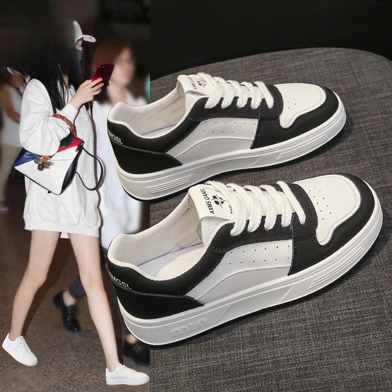 爆款银色小白鞋女鞋2025秋新款轻便学生休闲板鞋厚底显脚小运动鞋