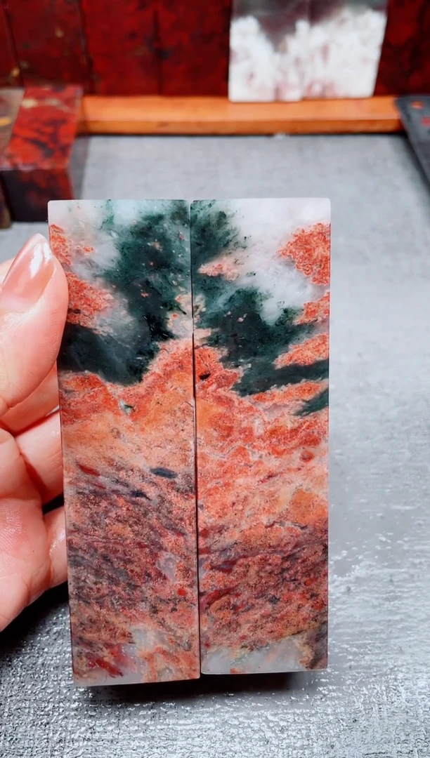 玉桂林鸡血玉素章--30