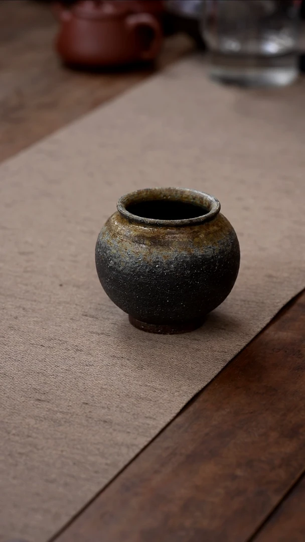 茶壶紫砂小号柴烧花瓶