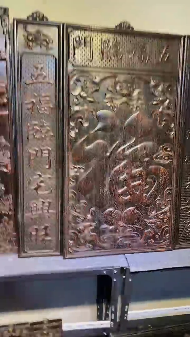 木紫檀雕刻板一物一拍·