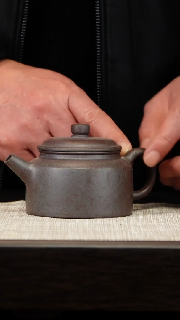 茶壶紫砂微瑕还原烧德中