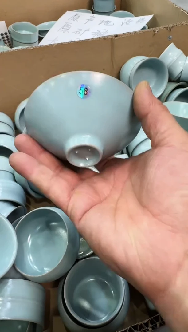 【闪购商品】杯仿古纯手工斗笠杯大瑕