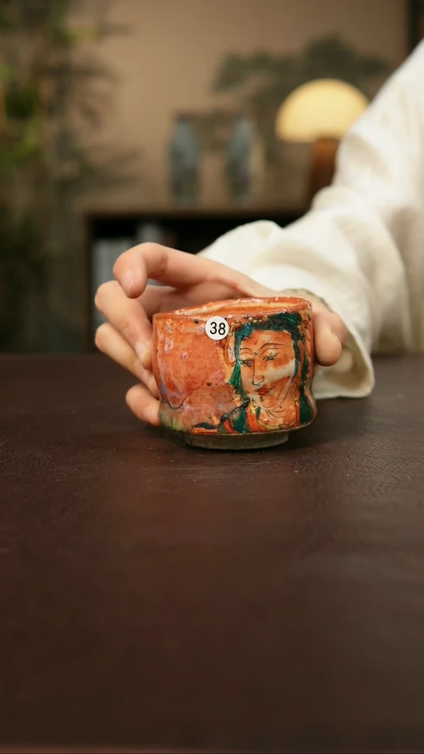 景德镇陶瓷杯碗柴烧多人