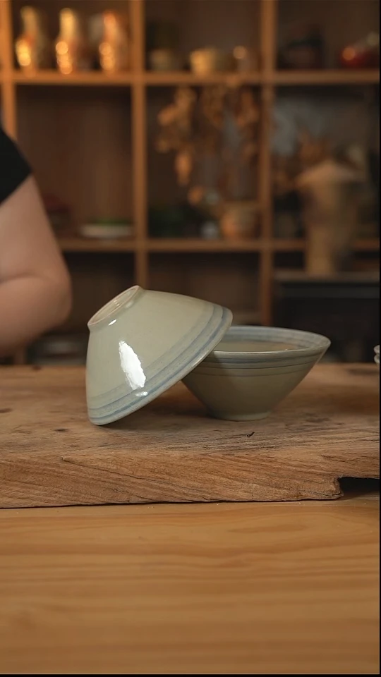 青云系列的6英寸斗笠碗2个