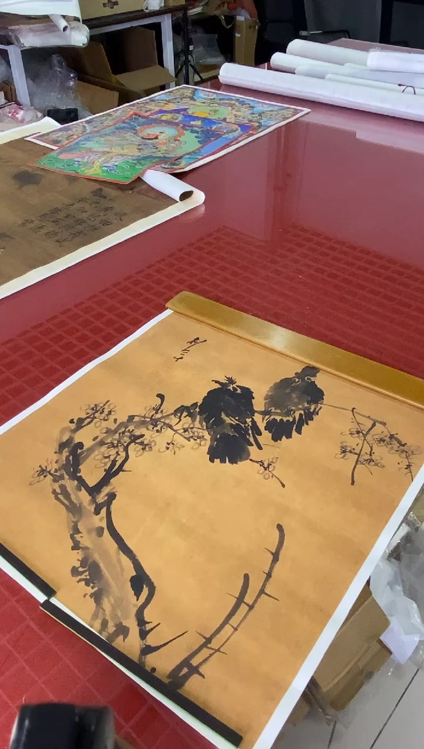 刘松年  花鸟 42*45 画芯