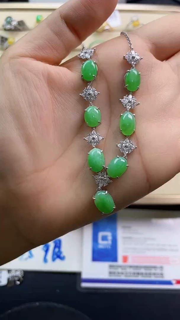 银S925镶嵌戒指翡翠翡翠 蛋面 银S925镶嵌