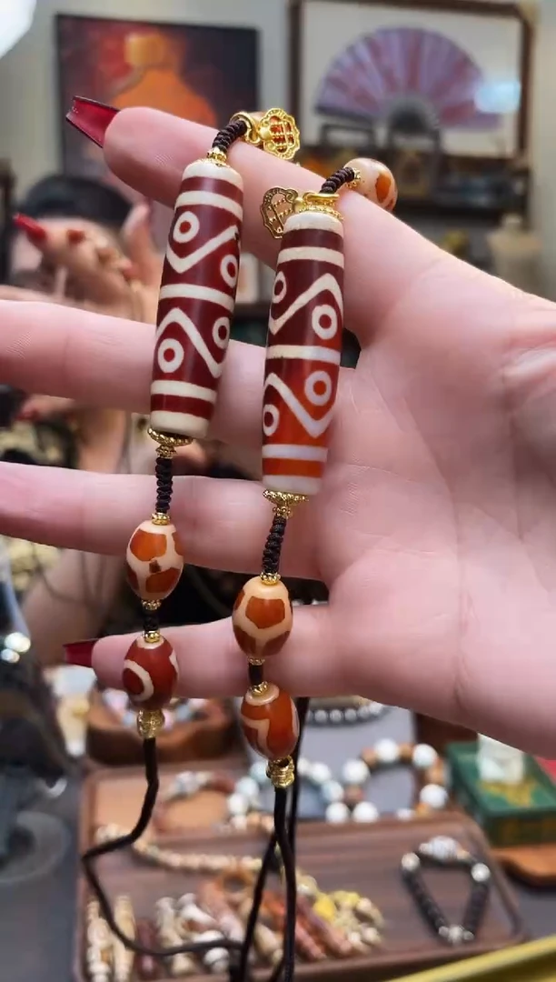 【闪购商品】柏香籽/百香籽吊坠0124-27水纹八眼项链