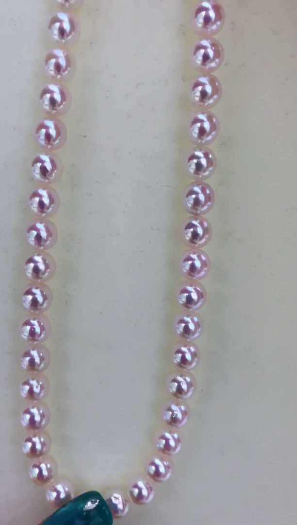 银S925镶嵌海水珍珠DA串链6-7  GD019