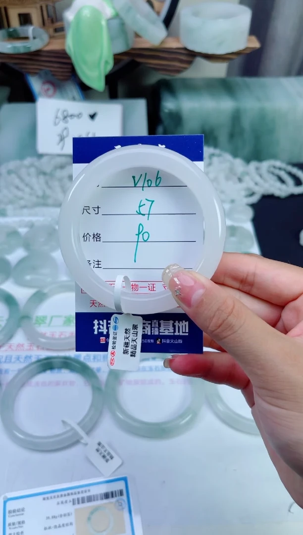 未镶嵌手镯石英质玉（天山翠）106