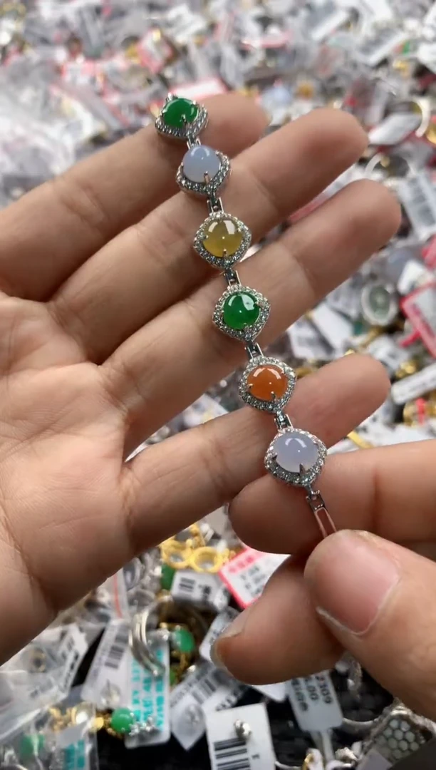 银S925镶嵌戒指翡翠777     5