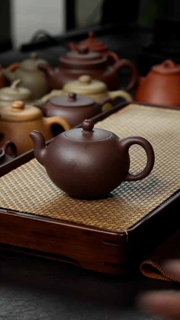 【闪购商品】紫砂茶壶天青电一粒珠180cc