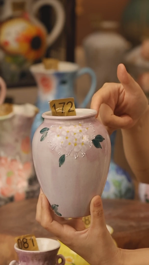 陶瓷172景德镇设计师手作花器摆件侘寂风