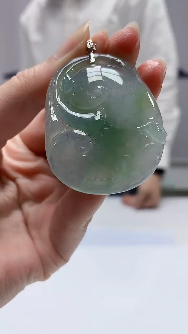 【闪购商品】定制翡翠未镶嵌5028zm-毛货挂件219