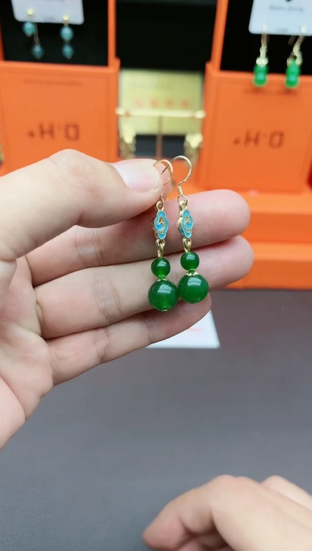 【闪购商品】玛瑙/玉髓耳钉银S925镶嵌113000