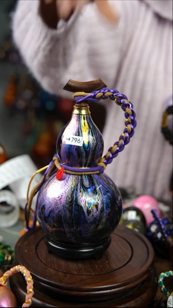 796号450ml左右非遗大漆酒葫芦