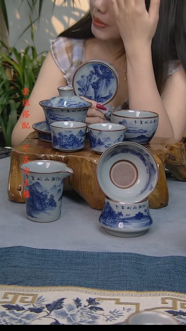 简装家用款7件套 老陶泥开片纹陶瓷茶具