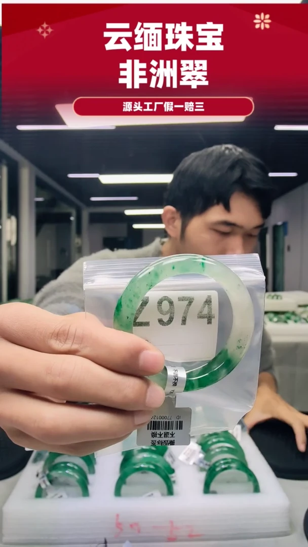 未镶嵌手镯石英质玉（非洲翠）56圈口Z974