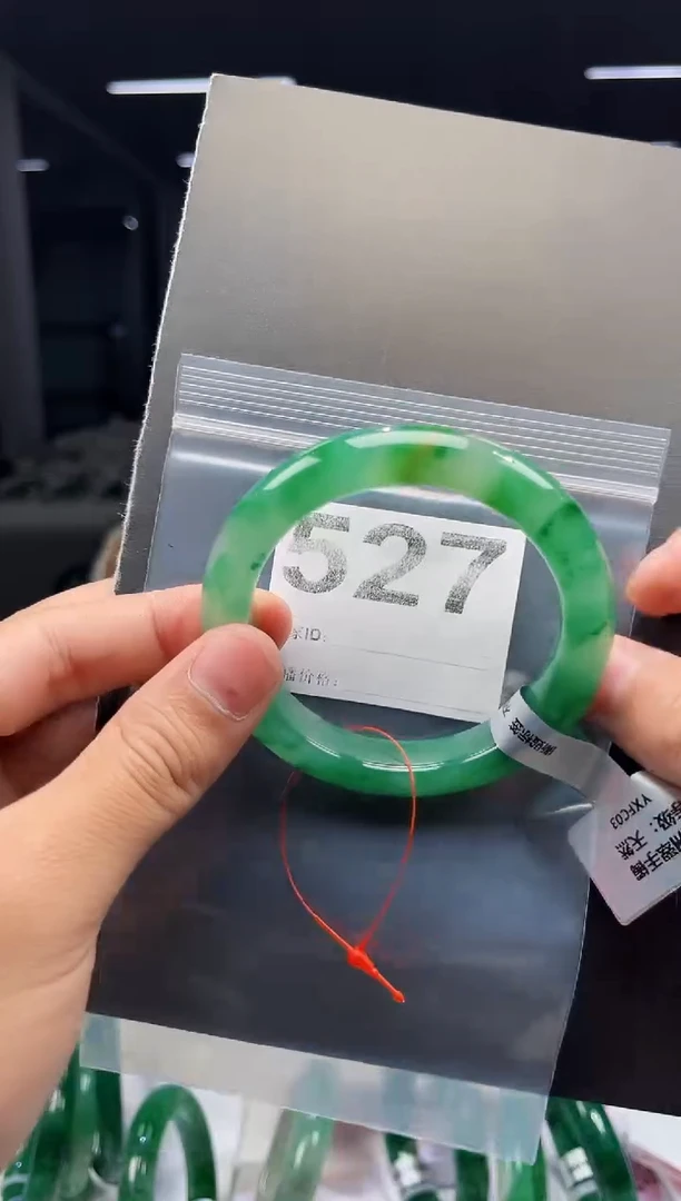 未镶嵌手镯石英质玉（非洲翠）5758圈口527