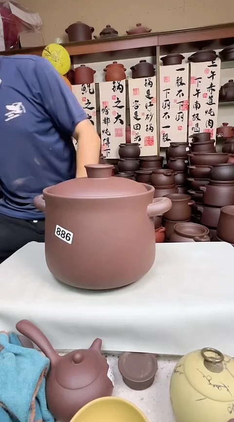 宜兴紫砂微瑕5.5升小蛮腰886