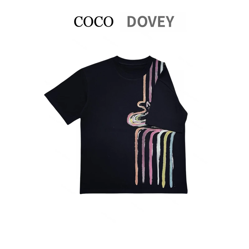 COCODOVEY【街头艺术家】夏季时尚百搭圆领短袖T恤7762