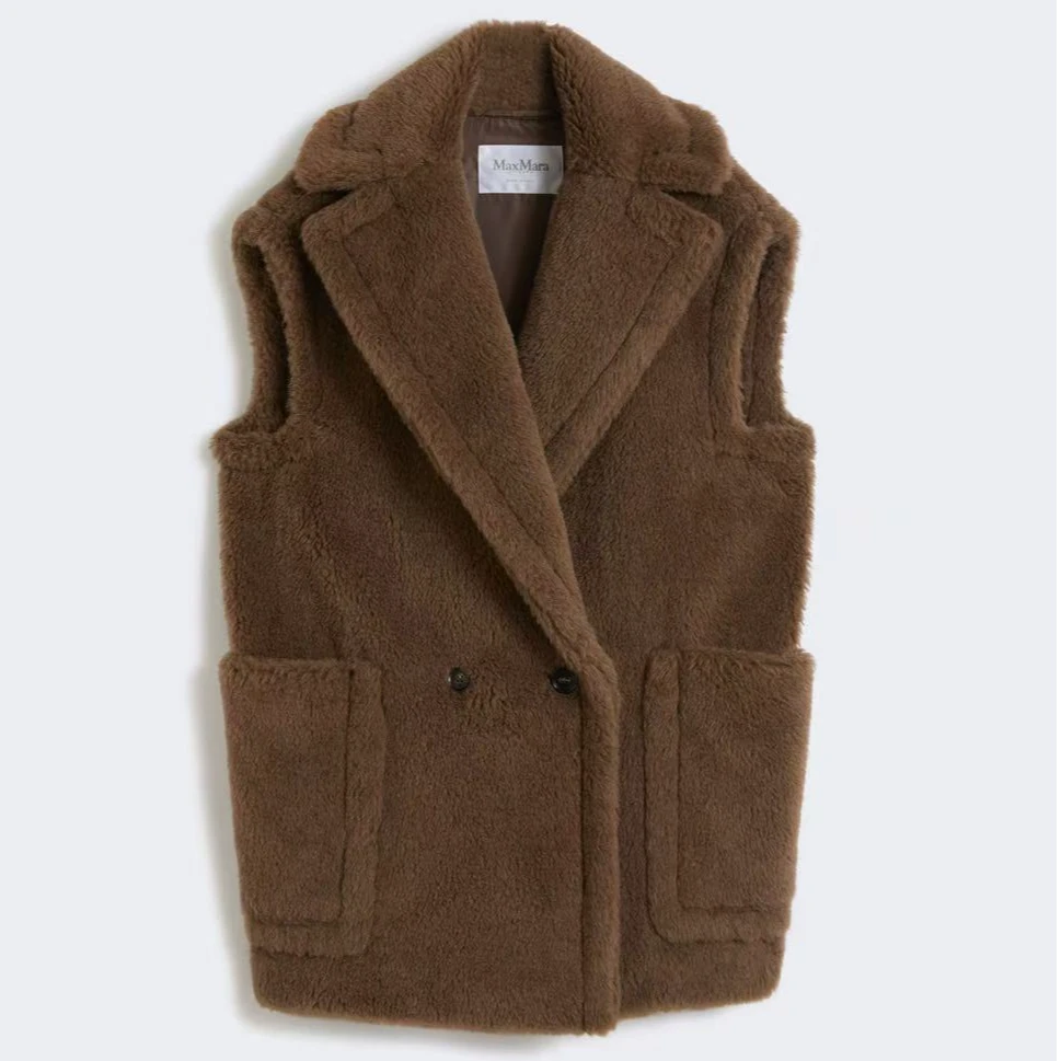 未使用 MaxMara 主线 25秋冬秀款 BREDA1234 泰迪双排扣无袖马甲