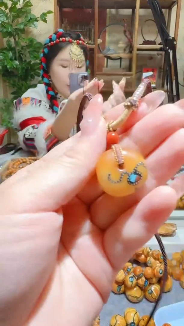 蜜蜡颈饰未镶嵌9163天然蜜蜡珠宝奇石全都保真