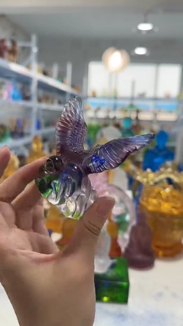 手工艺品琉璃646 雄鹰展翅 古法琉璃  微瑕介意勿拍 不退不换