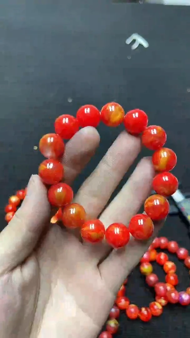 【闪购商品】硅化珊瑚手链未镶嵌精美手串29