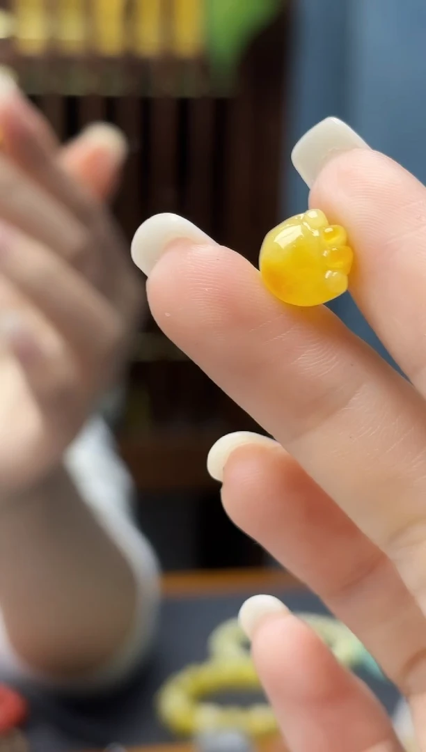 裸石蜜蜡未镶嵌蜜蜡猫爪配饰GW