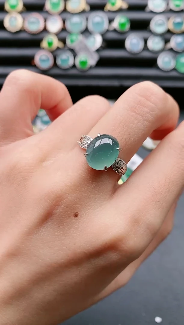 【闪购商品】翡翠戒指银S925镶嵌11111111