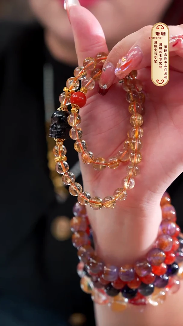 【闪购商品】水晶手串未镶嵌金钛晶双圈