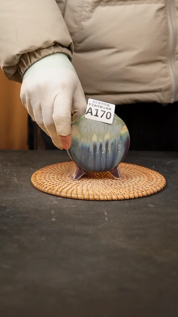 【闪购商品】瓷片170泥泥手工花盆