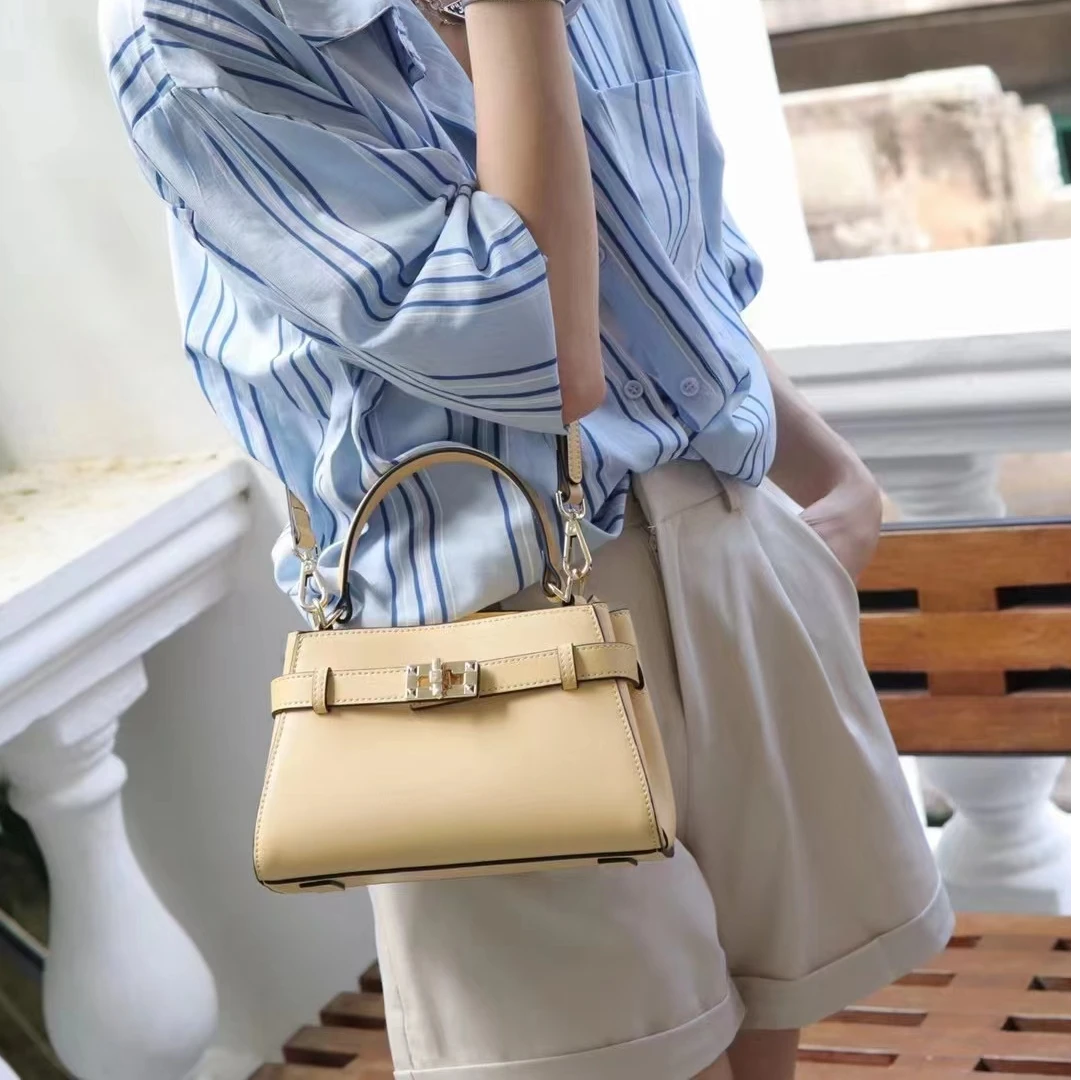 【尚恩CC】SLBL-170-鹅黄-轻奢百搭手提腋下新款斜跨女包