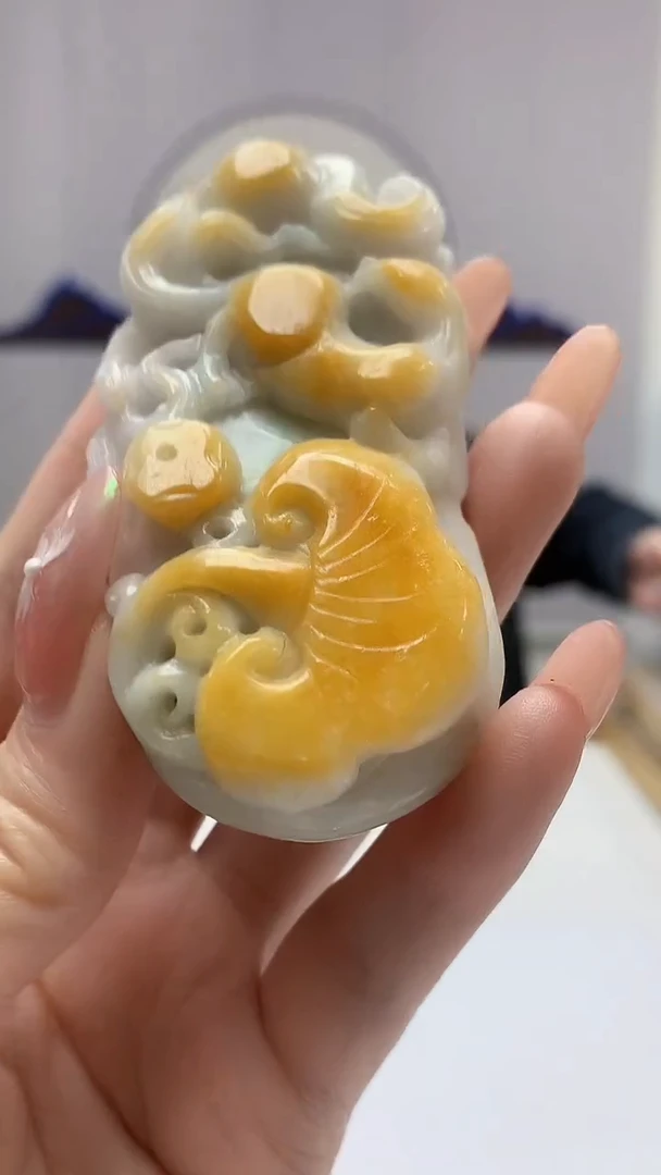 【闪购商品】定制翡翠未镶嵌5153DD-毛货挂件198