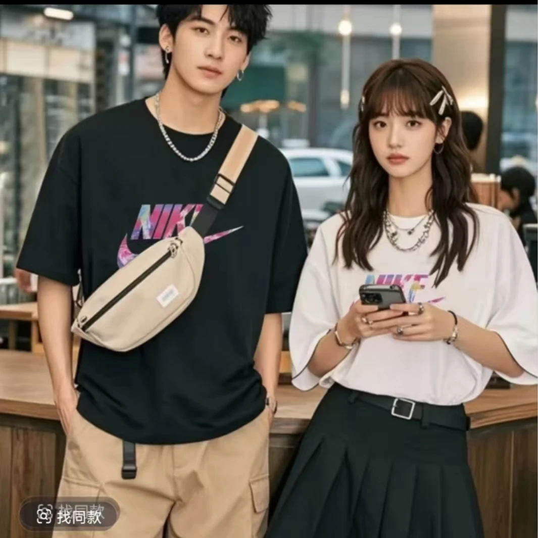 支持鉴定重磅新疆长绒棉短袖圆领云柔水光T打底衫男女纯棉T恤068