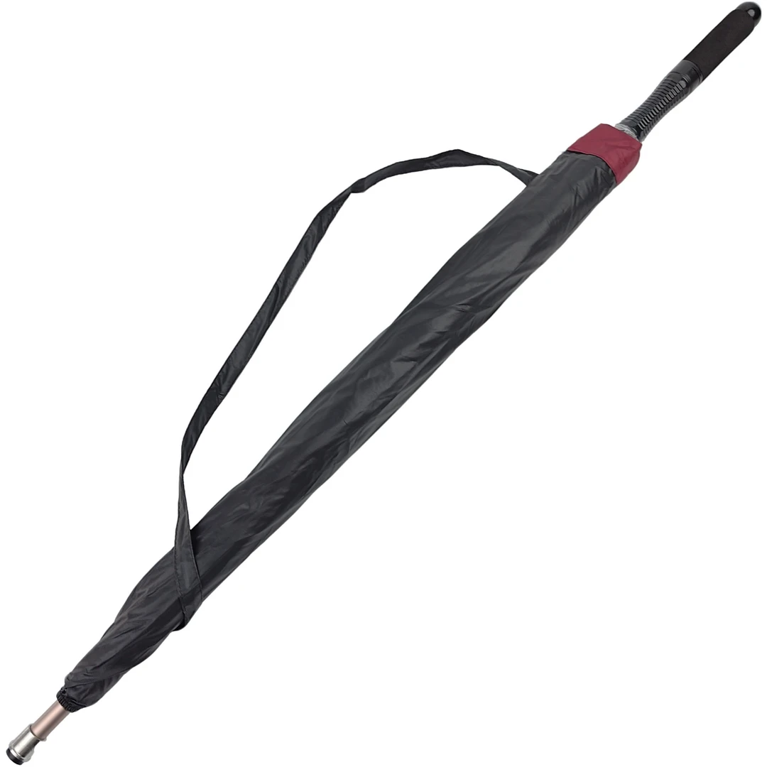 【11】千机伞红色棍可抽出防身雨伞不锈钢藏棍