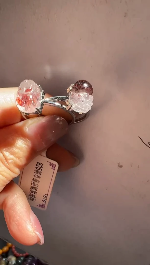 【闪购商品】水晶戒指银S925镶嵌多样性发一