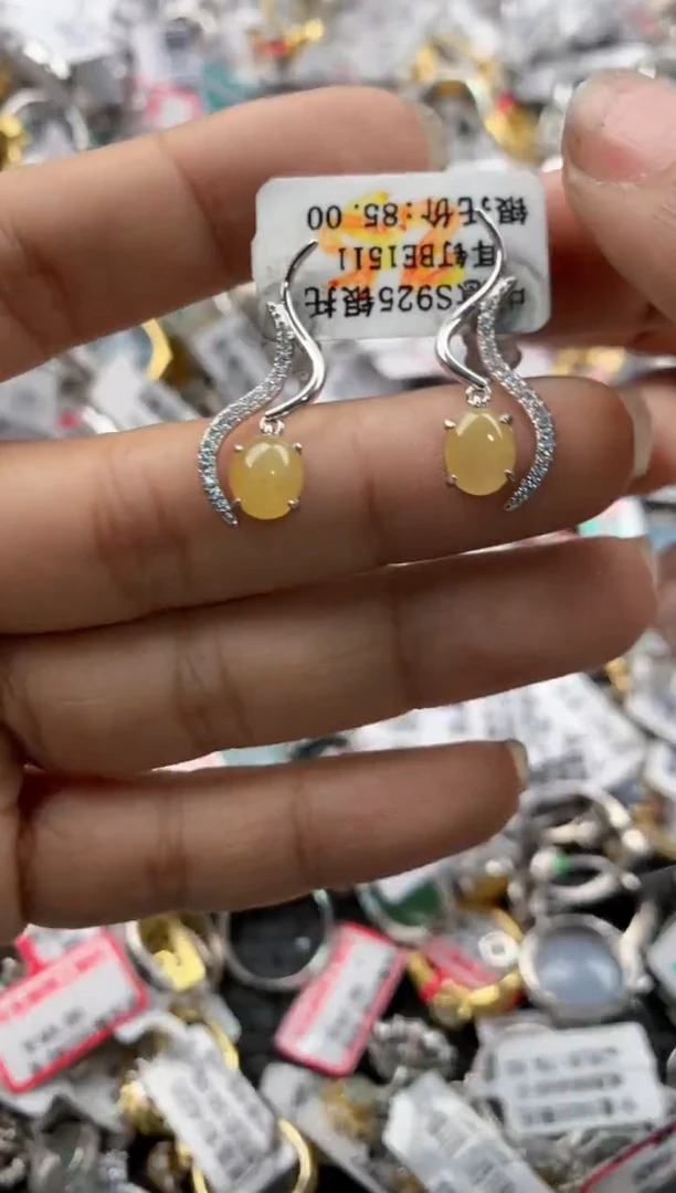 银S925镶嵌戒指翡翠161616----5