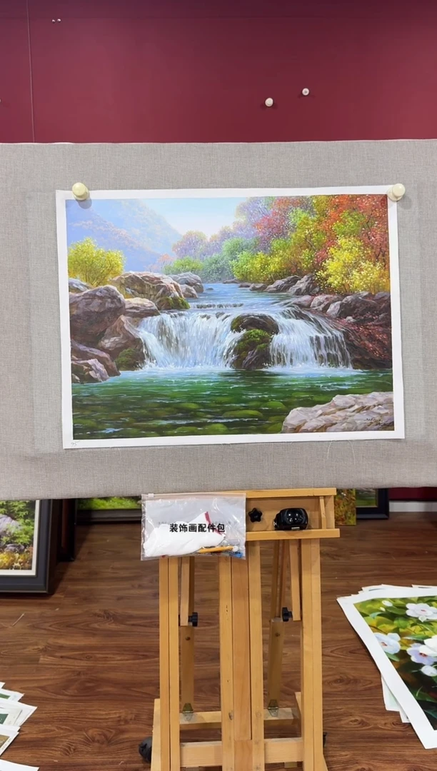 油画【原创·保真·带证书】朝鲜画家纯手绘油画--顺丰包邮--