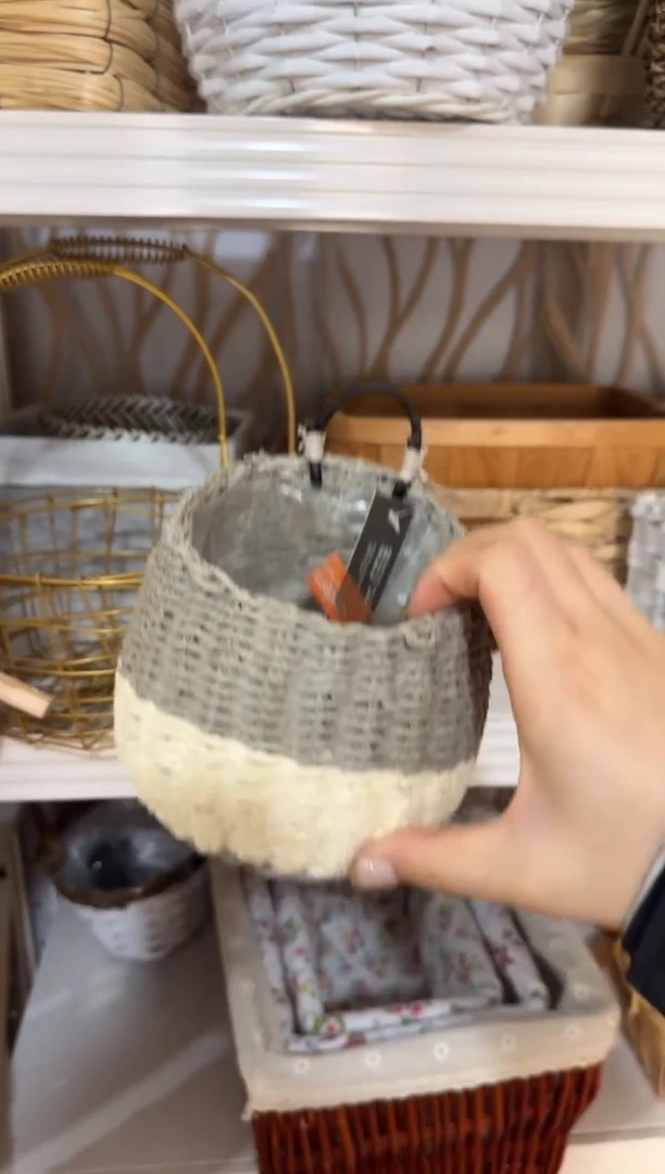 S****️孤品 纸编小花盆壁挂